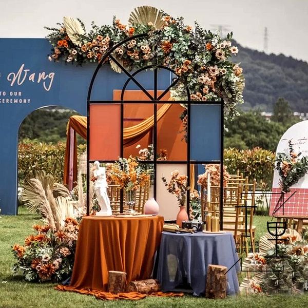

party decoration wedding flower arch backdrop stand wrought iron stage screen ceremony home metal props balloon