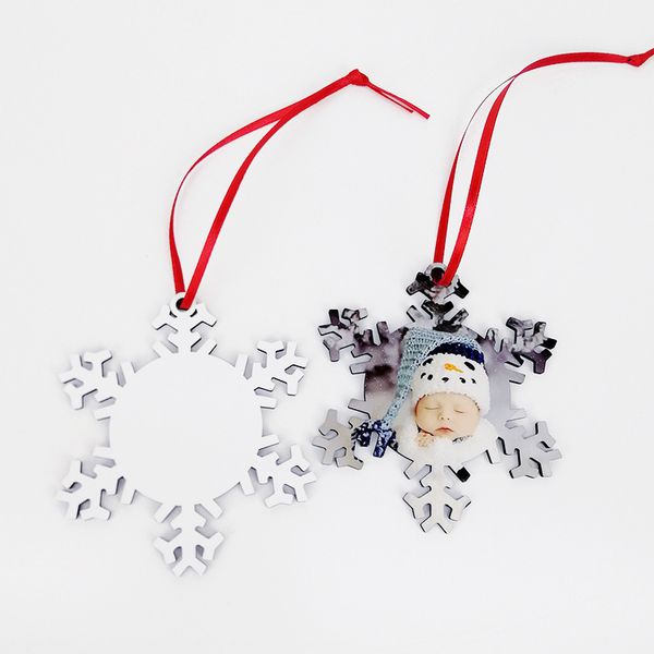 19 Estilo Sublimação Blanks Árvore de Natal enfeites MDF Cartoon Papai Noel Bell Snowflake DIY em branco Pingente Xmas presentes XD24881