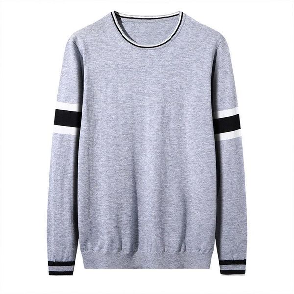 

men's sweaters men 2021 spring autumn casual striped sweater pullovers outfit fashion vintage o-neck loose coat plus size, White;black