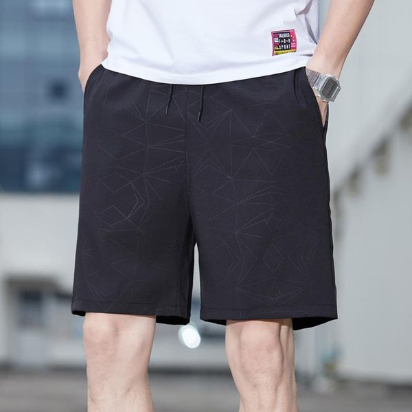 

men's summer casual shorts male drawstring waist solid color fitness pants 2021 men beach pocket sports, White;black