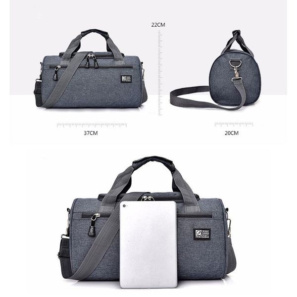 

duffel bags men travel sport light luggage business cylinder handbag women outdoor weekend crossbody shoulder bag pack