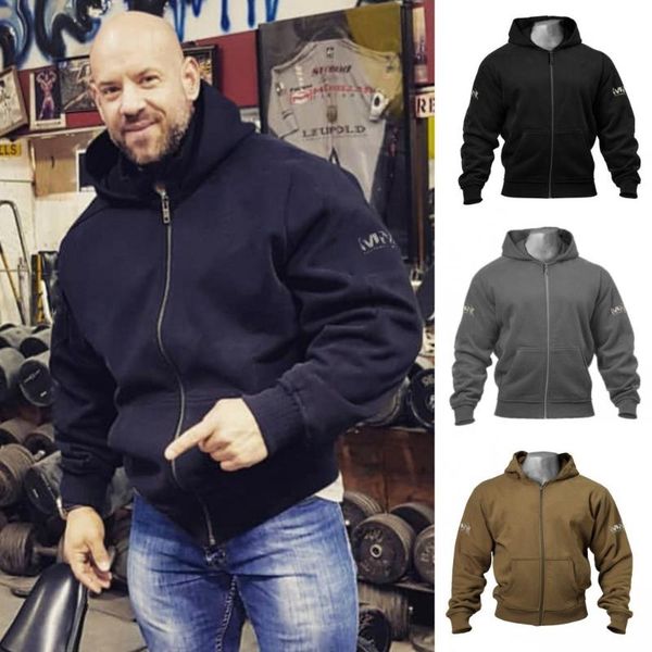 

men's hoodies & sweatshirts men autumn fashion tracksuit sweatshirt winter collar cap long sleeves zipper hoody sports, Black