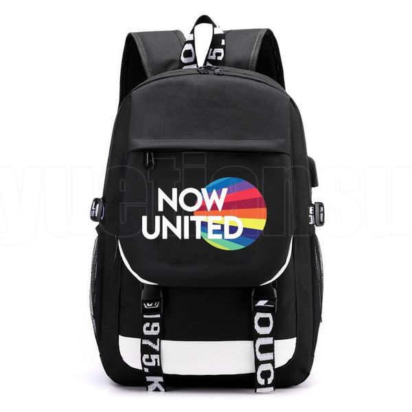 

backpack mochila now united usb charing women lapbookbag lyrics school bags teenage girls waterproof travel