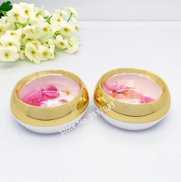 

storage bottles & jars 30pcs 50ml 50g plastic round jar gold lid candy container clear cosmetics cream empty bottle botella