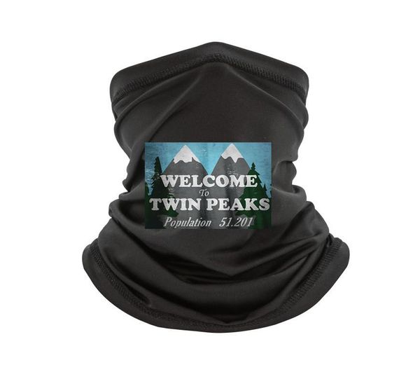 

scarves twin peaks population 51.201 scarf logo agent dale cooper gift david lynch cool casual pride men fashion, Blue;gray