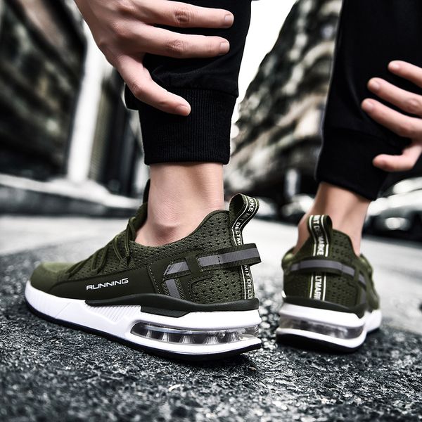 

ronglai mens casual sports shoes lightweight and comfortable running shoes breathable knitted surface basketball shoes men39-46