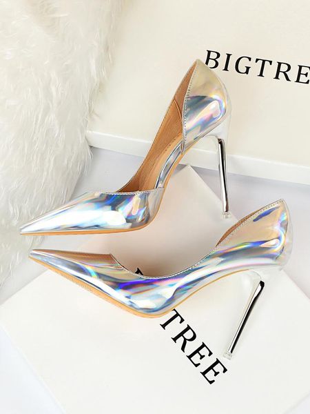 

dress shoes spring and autumn style stiletto all-match super high heel, Black