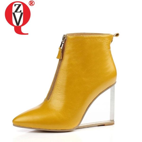 

boots zvq fashion city woman ankle side zipper pointed toe riding european and american style crystal, Black