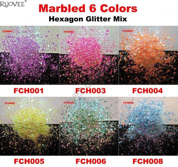 

marbled chunky glitter mixed hexagon shape nail art for craft decorations makeup facepainting diy party accessories1, Silver;gold