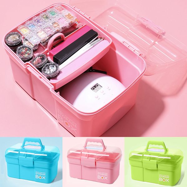 

large capacity cosmetic storage case make-up drawer polish nail polish makeup practical multi-coloured container storage box