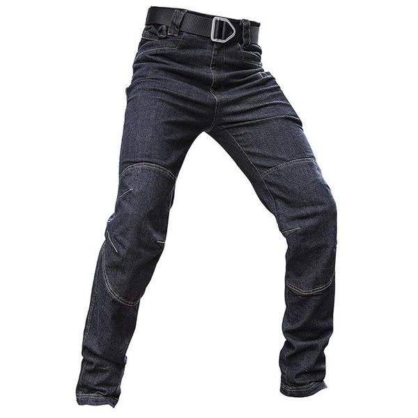 

men's pants cargo men jeans military tactical stretch casual multi pocket overalls work trousers sweatpants streetwear, Black