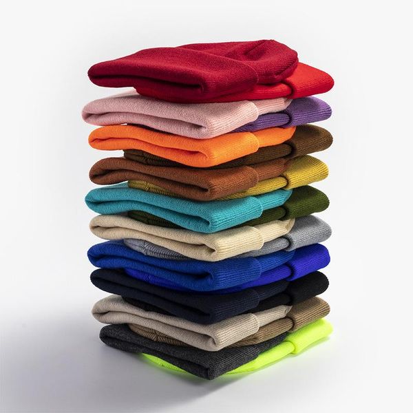 

20 colors knitted beanie hats fashion winter warm ski hat men women skullies caps solid color beanies soft elastic cap s, Blue;gray