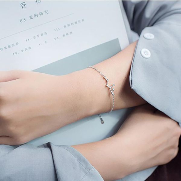 

style fashion link chain bracelets twelve constellation bracelet women pulseras mujer party wedding jewelry accessories link,, Black