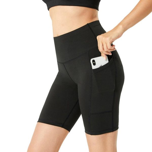 

women yoga shorts summer high waist gym sports leggings push up hip&tummy control with pockets lady athletic running short pants outfit