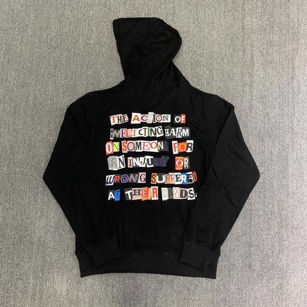 

men's hoodies & sweatshirts 22ss alphabet graffiti 100% cotton eu size revenge men women fashion pullover autumn winter xxxtentacion, Black
