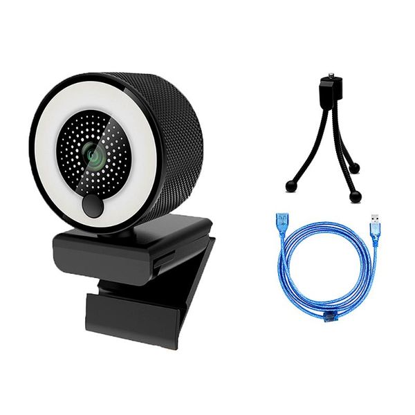 

webcam with ring light autofocus built in microphone for video/live streaming/videoconferencing frosted style webcams
