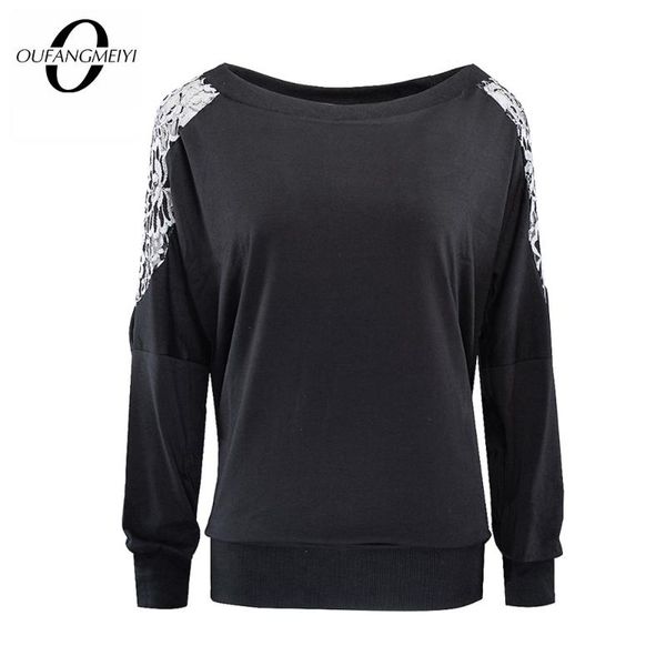 

women's hoodies & sweatshirts women brief casual blouse round neck long sleeve patchwork daily wear fashion 1e253, Black
