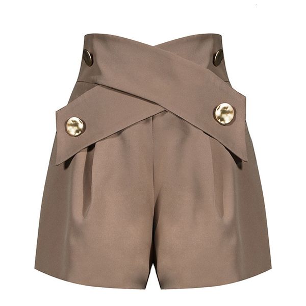 

women's shorts female pyjtrl high-waist shorts asymmteircal hit irregular loose color short zkv4, White;black