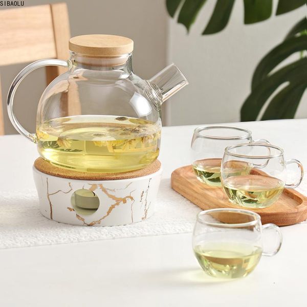 

wine glasses teapot cup set household glass coffee fruits tea bicchiere concise health heat resistant 100% handmade exquisite