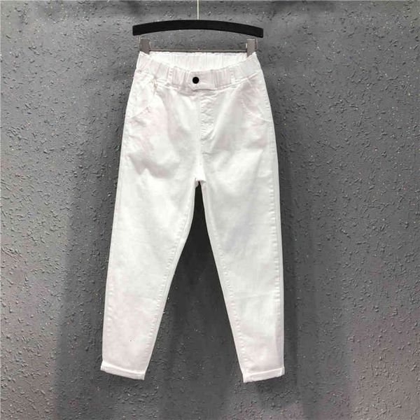 

jeans boyfriend for white women loose election waist female from vintage washed harem pants jeans, Blue