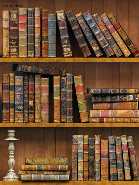 

vintage bookshelf peel and stick wallpaper wood grain texture removable self adhesive for cabinet furniture kitchen wallpapers