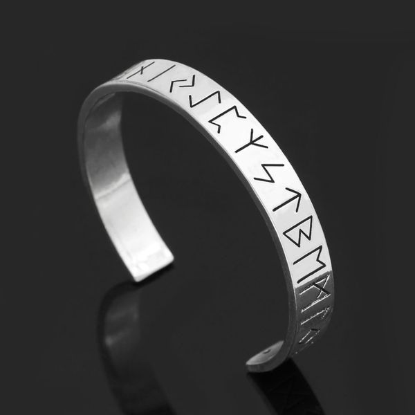 

new nordic culture viking rune men's bracelet jewelry, Silver