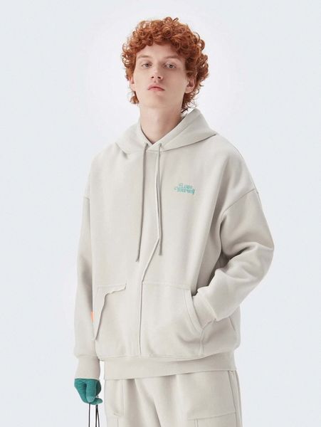 

men letter embroidery drawstring hoodie p77u#, Black