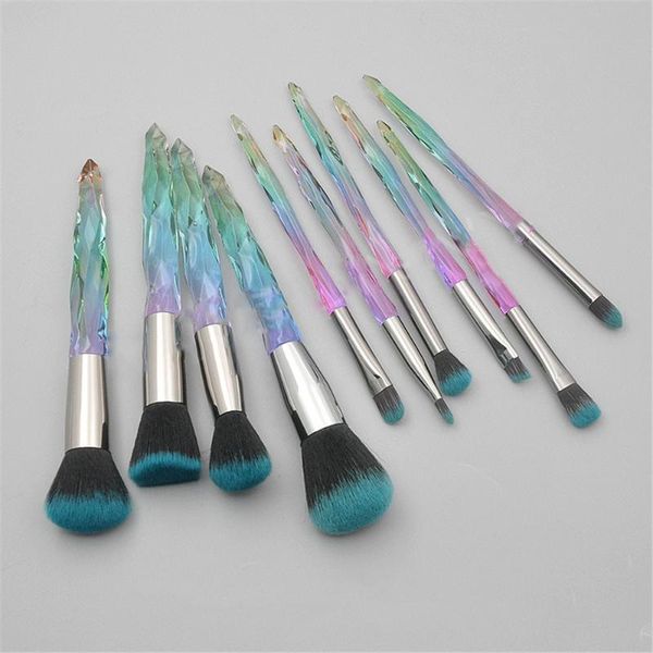 

eyelash curler face makeup brushes transparent 10 pieces brush set professional tools foundation