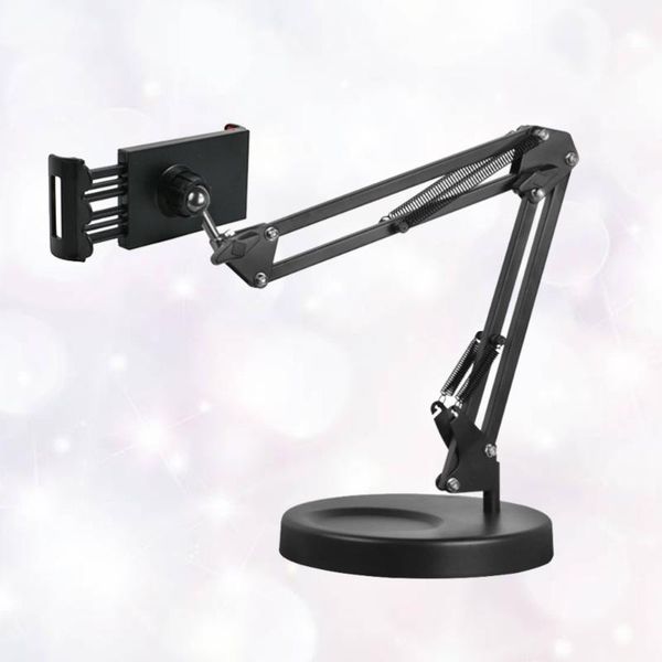 

cell phone mounts & holders pography video desksuspension arm bracket stand metal base with clip holder for tablet po shooting black
