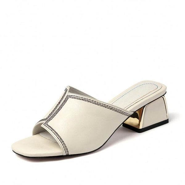 

slippers brand soft genuine leather women flip flops low heels summer fashion slides peep toe sandals, Black