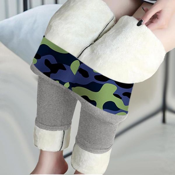 

women's leggings 2021 warm women pants winter skinny thick velvet wool fleece leggins trousers cashmere female, Black