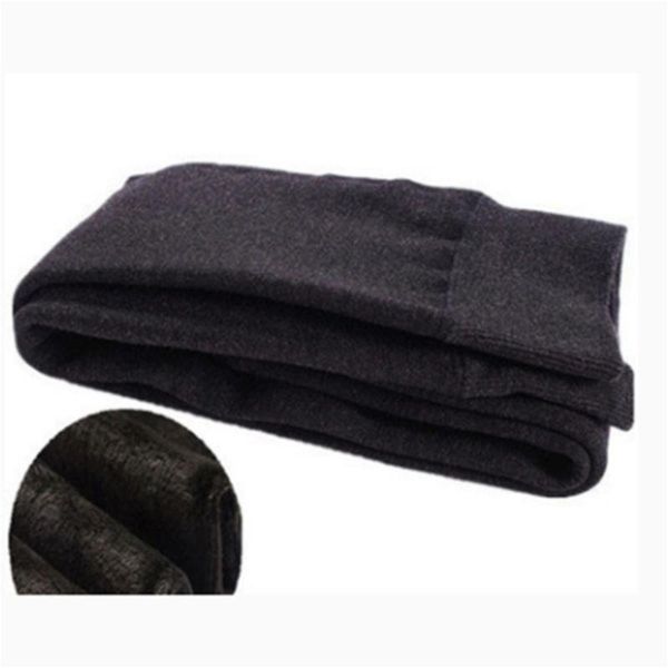 

women's leggings autumn girls skinny winter plus velvet keep warm pencil pants for girl candy color children clothing, Black