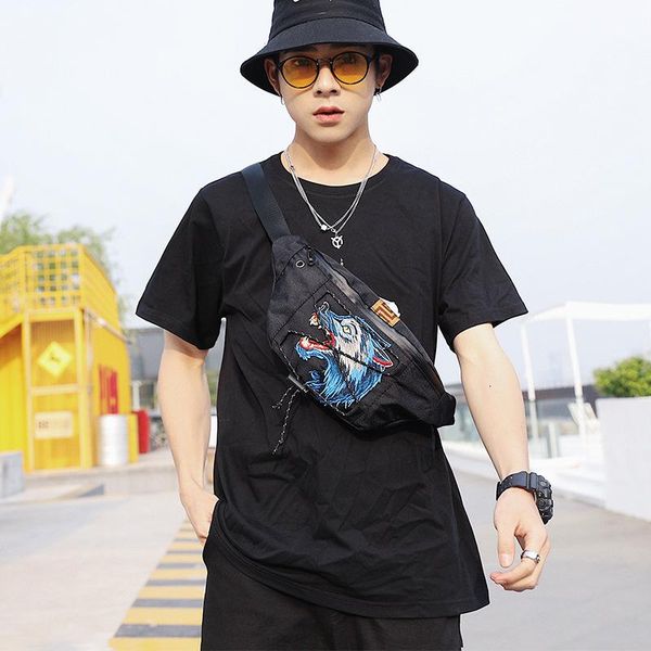 

waist bags men's chest bag trend casual mobile phone korean shoulder 2021 jiulin