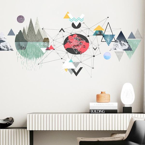 

wall stickers geometry bedroom house decoration papers home decor pvc sofa background unique decals murals