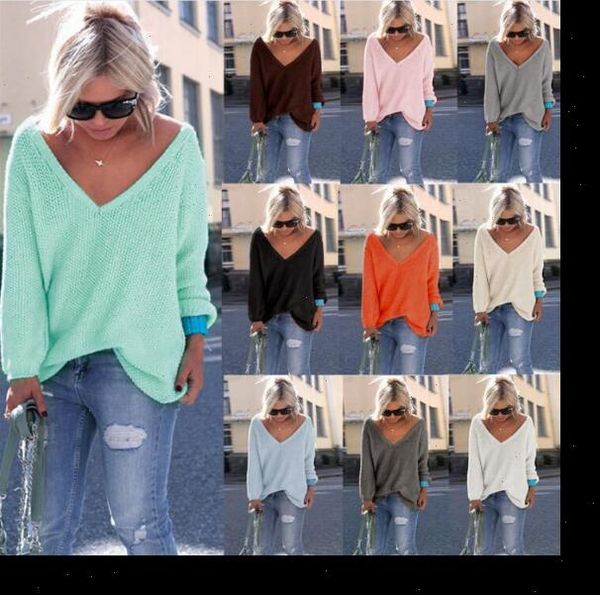 

winter womens sweaters autumn style v collar long sleeve solid color neck sweater women fashion sexy, White;black