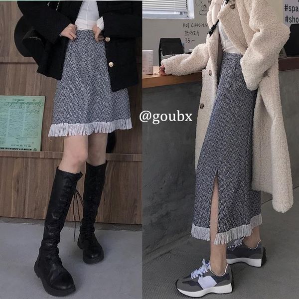 

skirts aethetic high waist women winter black mesh skirt knitted vintage mujer faldas women's clothing by50bsq