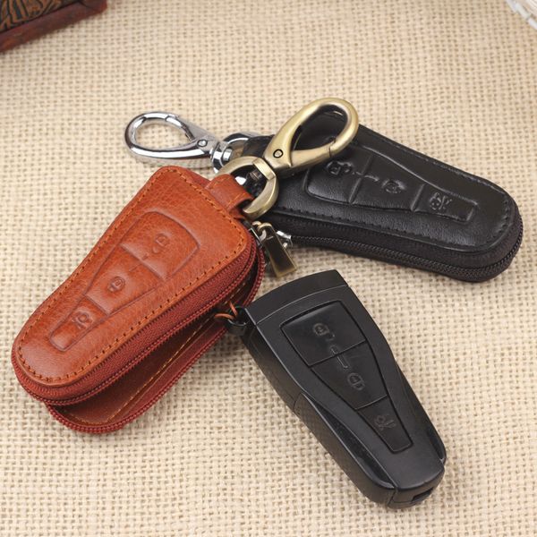 

key packet suitable for mg6mg7 car key case zipper leather, Red;blue