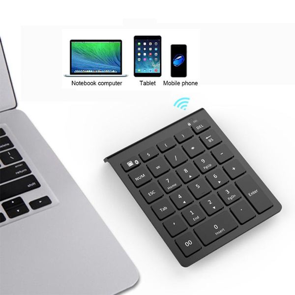 

keyboards bluetooth number pad portable wireless 2.4ghz 27 keys financial accounting office keypad for lappc support android/windows