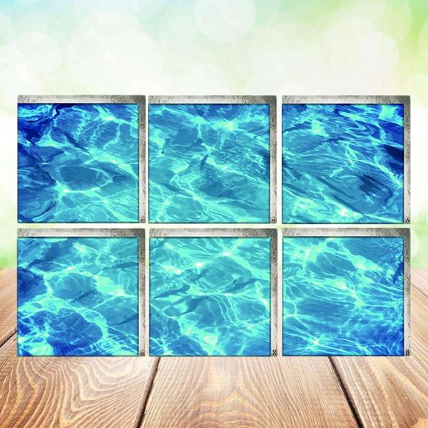 

bath mats 6pcs creative 3d non-slip waterproof self-adhesive stickers wall sticker for floor home decoration
