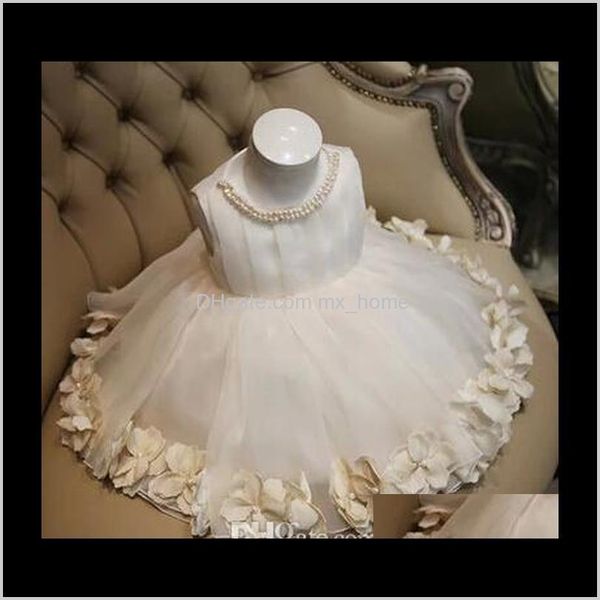 Vestido de casamento de bens de alta qualidade para meninas flores crianças princesa festa puro branco traje 100160 ab2748 rhfx nj6so