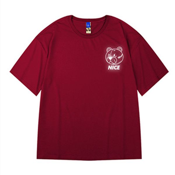 

muppet bear men's hip-hop t-shirt high-quality comfortable and breathable fashion street daily travel home party, White;black