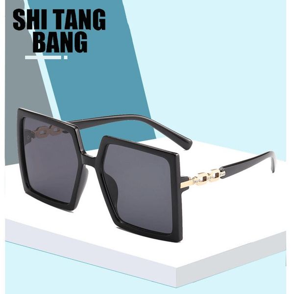 

sunglasses 2021 big box frame glasses women personality sun fashiondiamond brand designer visor eyeglasses, White;black