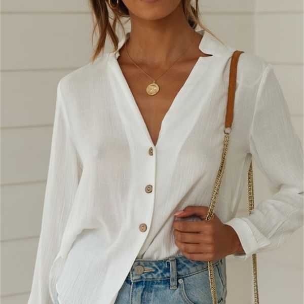 

fashion t-shirts long sleeve women's cool button shirt 1914, White