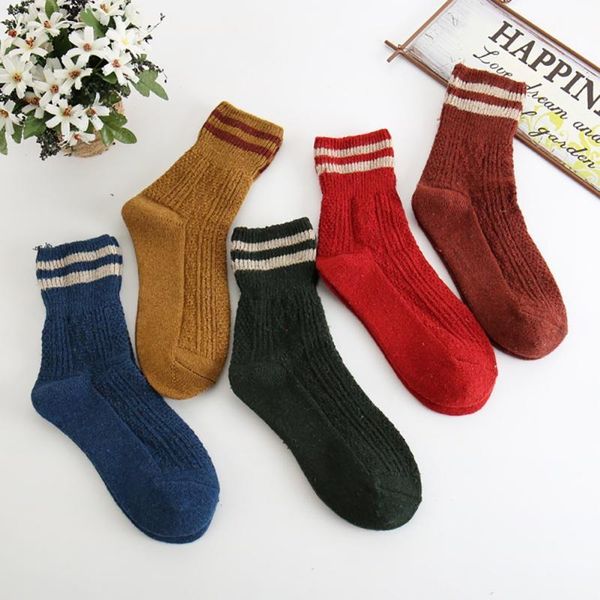 

sports socks wool cotton sock casual women mens korea fashion soft elastic christmas footwear autumn winter, Black