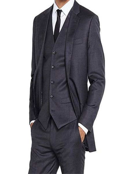 

men's suits & blazers businessman suits wedding groom tuxedo engraved lapel 3 piece casual style man suit jacket vest, White;black