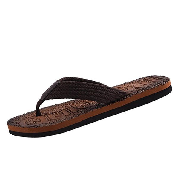 

men slippers summer outdoor trend casual personality outer wear flip flops men's non-slip clip feet beach fashion sandals, Black