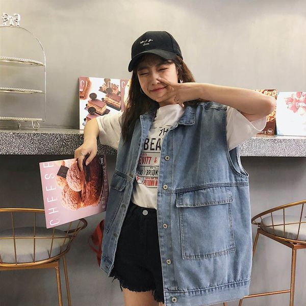 

women's jackets jacket jean women denim bf tooling sleeveless outside chickens for z38x, Black;brown