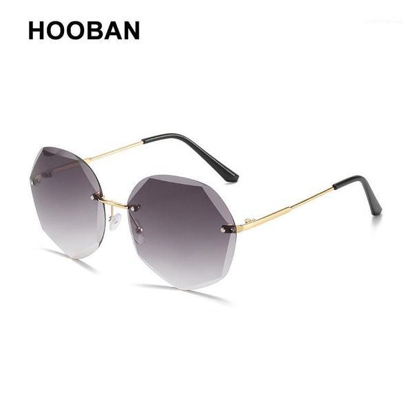 

fashion rimless sunglasses women brand design round lady sun glasses classic frameless driving shades eyewear uv400, White;black