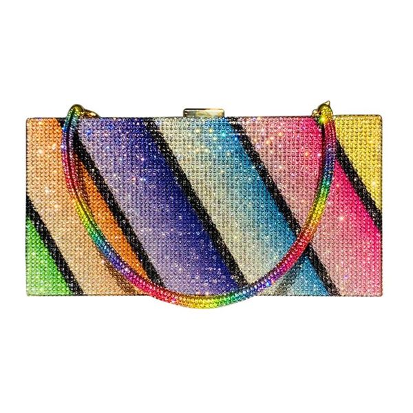 

rainbow diamond wedding clutch bag elegant party evening purse handbag d0ud bags
