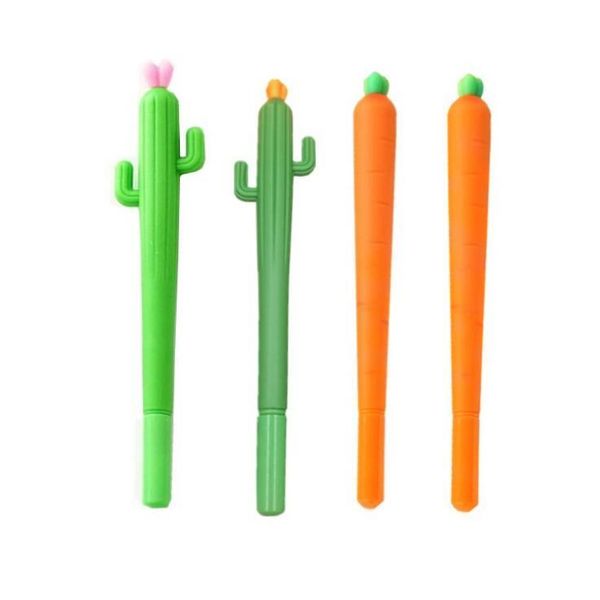 

10pcs/set creative vegetables gel pen kawaii stationery carrot cactus signature pens office school supplies neutral writing